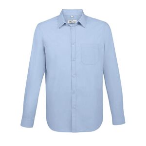 SOL'S 02922 - Baltimore Fit Camisa Popelina De Manga Comprida Para Homem Azul céu