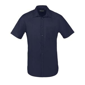SOL'S 02923 - Bristol Fit Camisa Popelina De Manga Curta Para Homem Azul escuro
