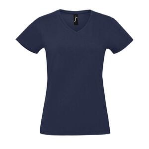 SOLS 02941 - Imperial V Women T Shirt Com Gola Em "V" Para Senhora