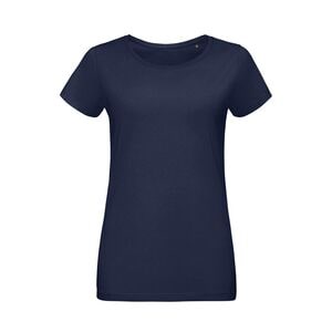 SOL'S 02856 - Martin Women T Shirt Cintada De Gola Redonda Para Senhora Azul profundo