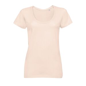 SOL'S 02079 - Metropolitan T Shirt Com Decote Redondo Para Senhora Cor-de-rosa cremoso
