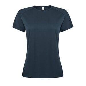 SOL'S 01159 - SPORTY WOMEN T  Shirt Com Manga Raglã Para Senhora Azul petróleo