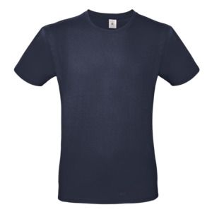 B&C BC01T - Camiseta masculina 100% algodão Azul marinho