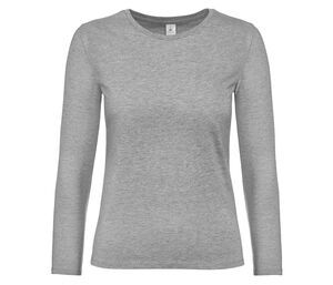 B&C BC08T - Camiseta feminina de mangas compridas Sport Grey