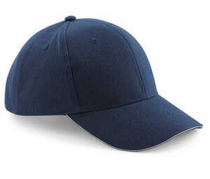 Beechfield BF065 - Cap de 6 painéis de estilo profissional French Navy/Stone