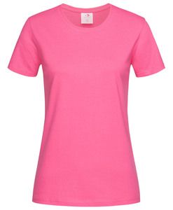 Stedman STE2600 - Camiseta clássica do pescoço feminino feminino Sweet Pink