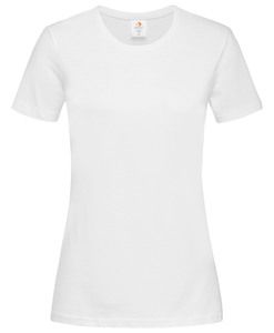 Stedman STE2600 - Camiseta clássica do pescoço feminino feminino Branco