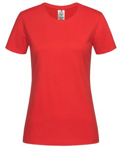 Stedman STE2620 - Camiseta clássica do pescoço redondo orgânico feminino Vermelho Escarlate
