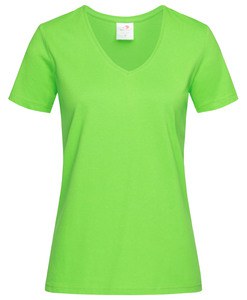 Stedman STE2700 - Camiseta clássica de decote em V feminino Kiwi Green