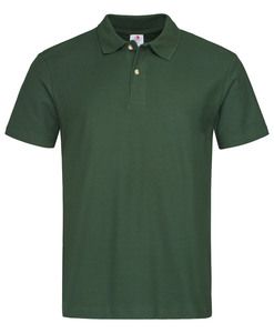 Stedman STE3000 - Camisa polo de mangas curtas masculinas Verde garrafa