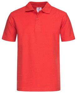 Stedman STE3200 - Camisa polo de mangas curtas infantis Vermelho Escarlate