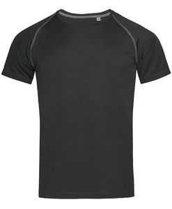Stedman STE8030 - T -shirt de pescoço da tripulação para homens Stedman - equipe ativa Black Opal