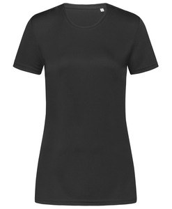 Stedman STE8100 - Camiseta do pescoço redondor de SS Sports Sports Sports-T Black Opal
