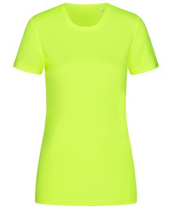 Stedman STE8100 - Camiseta do pescoço redondor de SS Sports Sports Sports-T Cyber Yellow