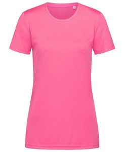 Stedman STE8100 - Camiseta do pescoço redondor de SS Sports Sports Sports-T Sweet Pink