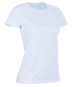Stedman STE8100 - Camiseta do pescoço redondor de SS Sports Sports Sports-T Branco