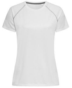 Stedman STE8130 - T-shirt ativa da equipe Raglan Round Round Neck Branco
