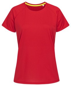 Stedman STE8500 - T -shirt de pescoço da tripulação para mulheres Stedman - Ativo 140 Crimson Red