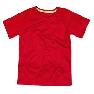 Stedman STE8570 - T -shirt de pescoço da tripulação para crianças - ativo 140 Crimson Red