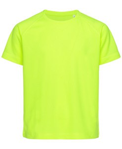 Stedman STE8570 - T -shirt de pescoço da tripulação para crianças - ativo 140 Cyber Yellow
