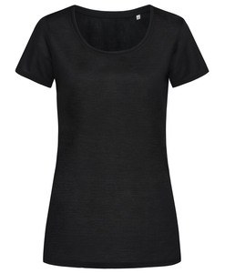Stedman STE8700 - T -shirt de pescoço da tripulação para mulheres Stedman - Touch de algodão ativo Black Opal