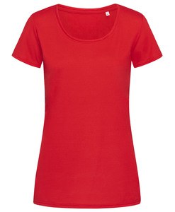 Stedman STE8700 - T -shirt de pescoço da tripulação para mulheres Stedman - Touch de algodão ativo Crimson Red