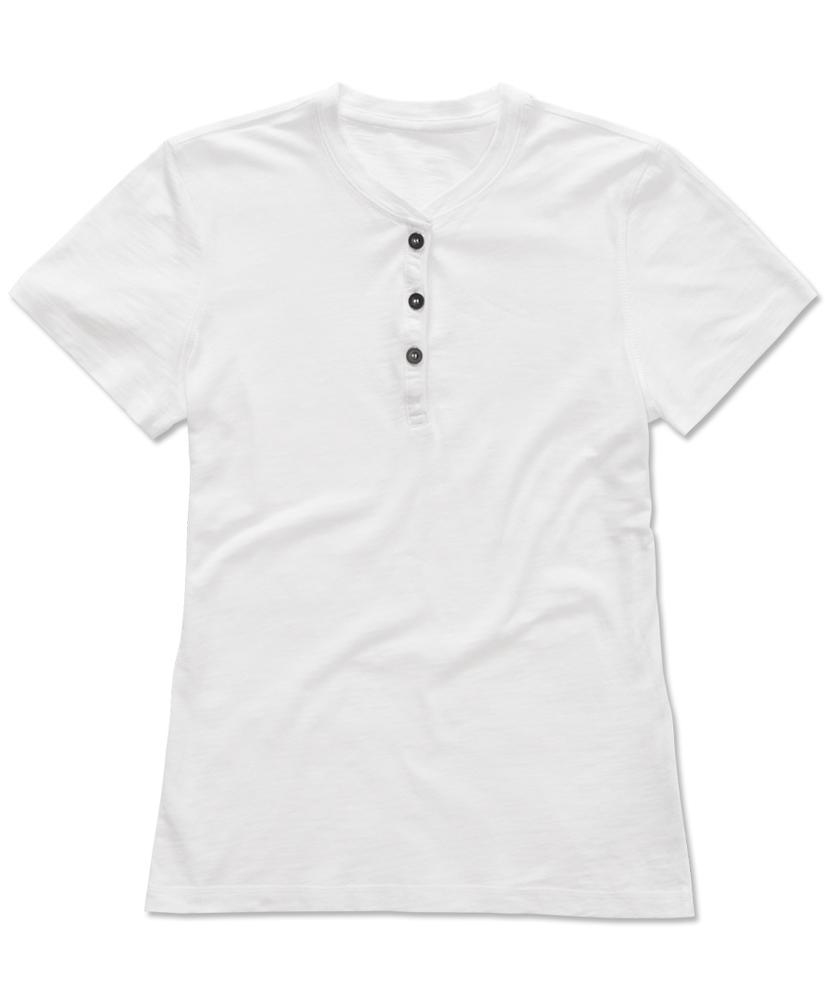Stedman STE9530 - Camiseta do pescoço redondo de Sharon SS com botões