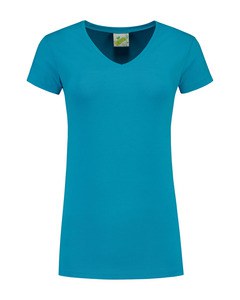 Lemon & Soda LEM1262 - T-shirt V-neck cot/elast SS for her Turquesa