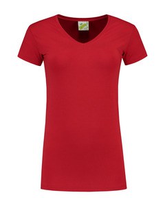 Lemon & Soda LEM1262 - T-shirt V-neck cot/elast SS for her Vermelho