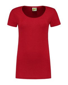 Lemon & Soda LEM1268 - T-shirt Crewneck Cot/Elast SS para ela Vermelho