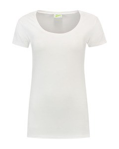 Lemon & Soda LEM1268 - T-shirt Crewneck Cot/Elast SS para ela Branco