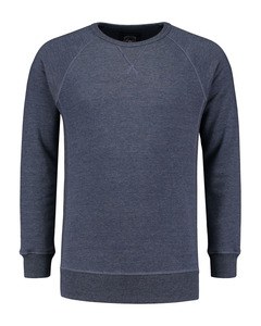 Lemon & Soda LEM3229 - Crewneck de raglan pesado para suéter para ele Navy Heather