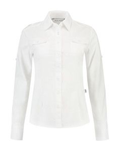 Lemon & Soda LEM3912 - Camisa Twill LS para ela Branco