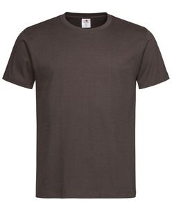 Stedman STE2000 - Camiseta clássica do pescoço redondo masculino Chocolate escuro