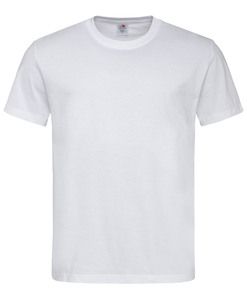 Stedman STE2000 - Camiseta clássica do pescoço redondo masculino Branco