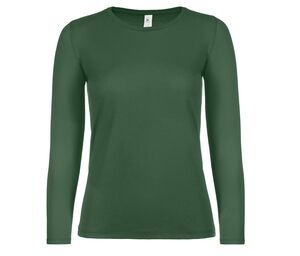 B&C BC06T - Camiseta feminina de manga comprida Verde garrafa