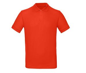 B&C BC400 - Camisa polo masculina 100% orgânica Fire Red