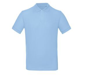 B&C BC400 - Camisa polo masculina 100% orgânica Azul céu