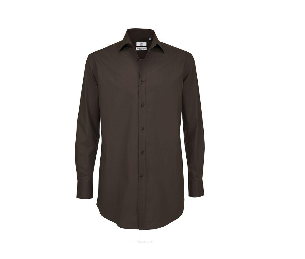 B&C BC710 - Camisa Homem de Manga Comprida - Men's Black Tie Elastane