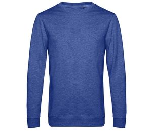 B&C BCU01W - Round Neck Sweatshirt # Heather Royal Blue