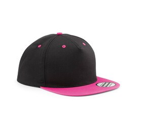 Beechfield BF610C - Cap de 5 lados com viseira contrastante
 Black / Fuchsia