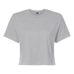 Build Your Brand BY042 - Camiseta feminina cortada Grey