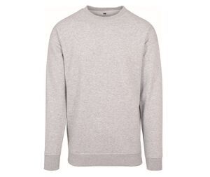 Build Your Brand BY075 - Blusa de homem gola redonda Grey