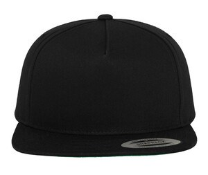 Flexfit FX6007 - Boné 5 painéis snapback Black / Black