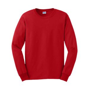 Gildan GN186 - Camiseta masculina manga comprida Ultra-T Vermelho