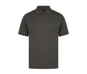 Henbury HY475 - Camisa polo masculina Cool Plus Heather Charcoal