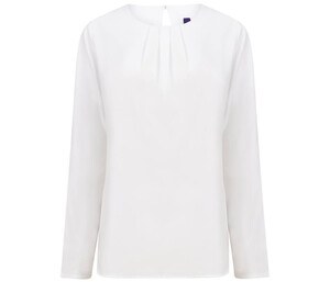 Henbury HY598 - Blusa elegante mangas compridas White