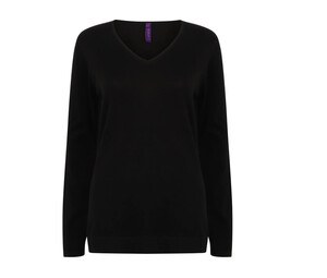 Henbury HY721 - Suéter de decote em V feminino Black