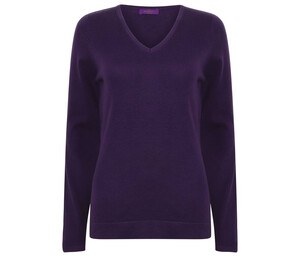 Henbury HY721 - Suéter de decote em V feminino Purple