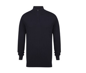 Henbury HY729 - Blusa com zíper 1/4 Azul marinho